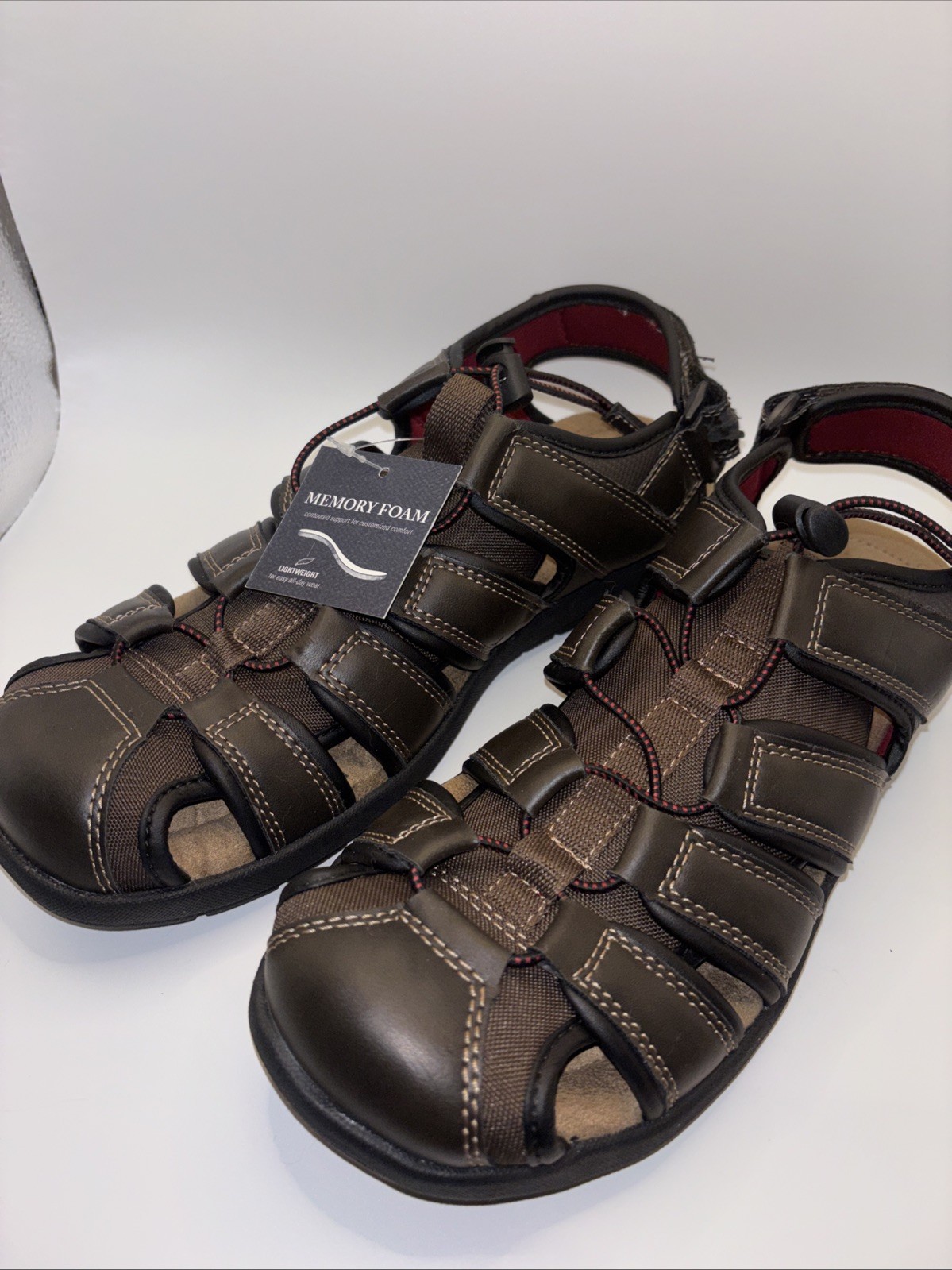 Croft and Barrow Men’s New Fisherman’s Sandals 9M Memory Foam Footbed
