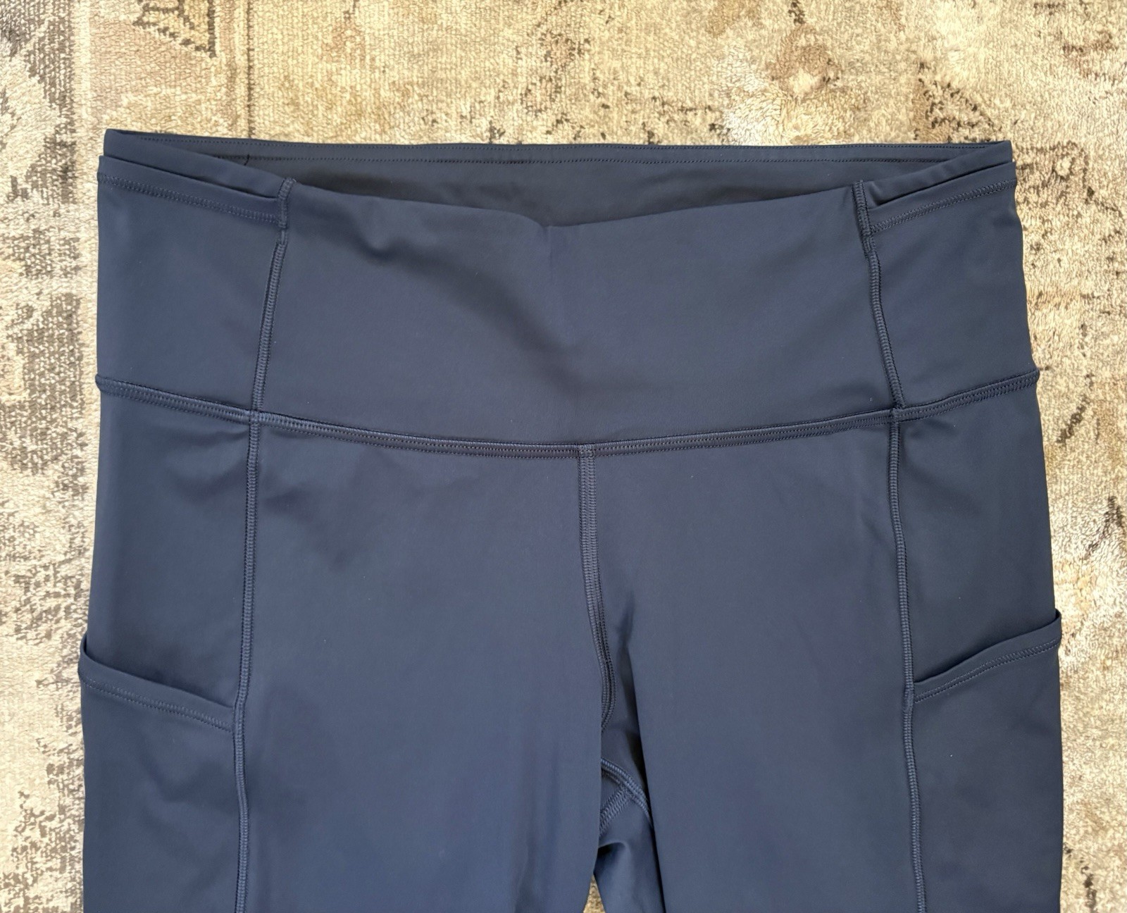 Lululemon Fast and Free Crop II High-Rise 19” Leggings Size 10 True Navy W6BCUS