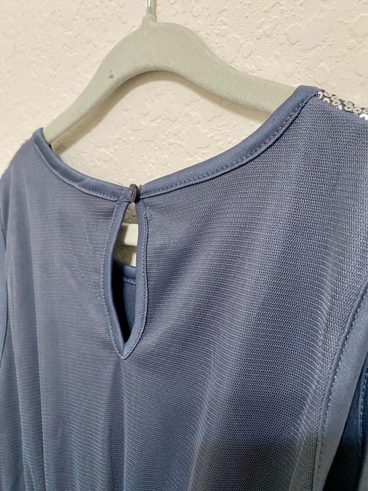 Wonder Nation Gray Silver Sequin Sleeveless Girl’s Size M (7-8)