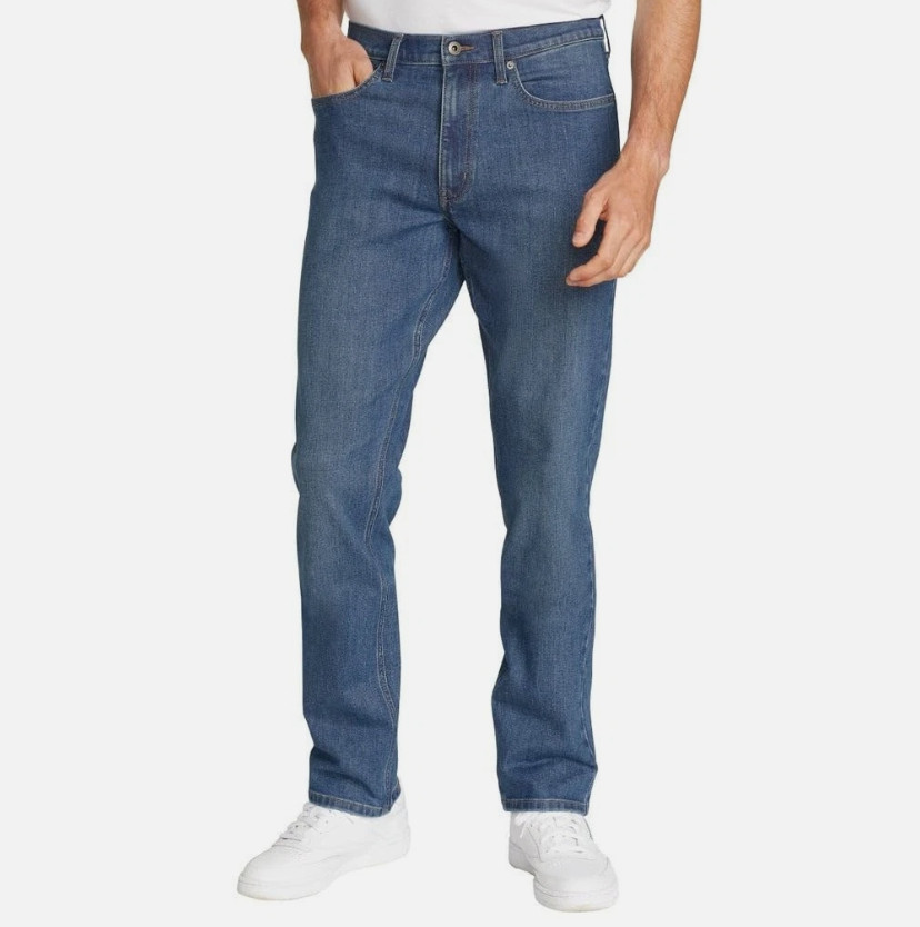 Eddie Bauer Men’s Regular Fit Stretch Jean, Blue, 30W x 30L