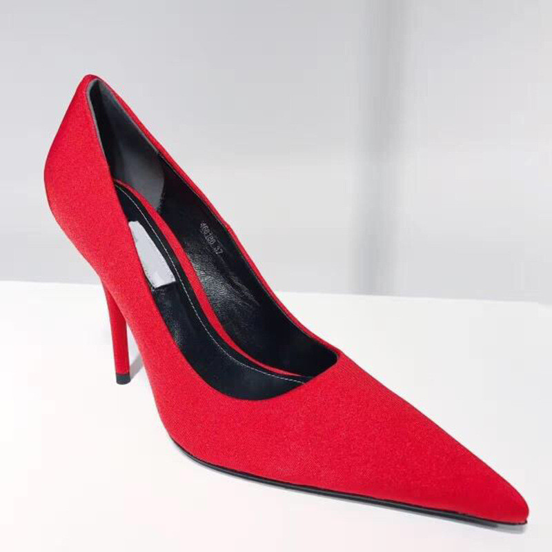 Women’s Satin Formal Dress High Heel Slip On Pointed Toe Office Lady Pumps Shoes