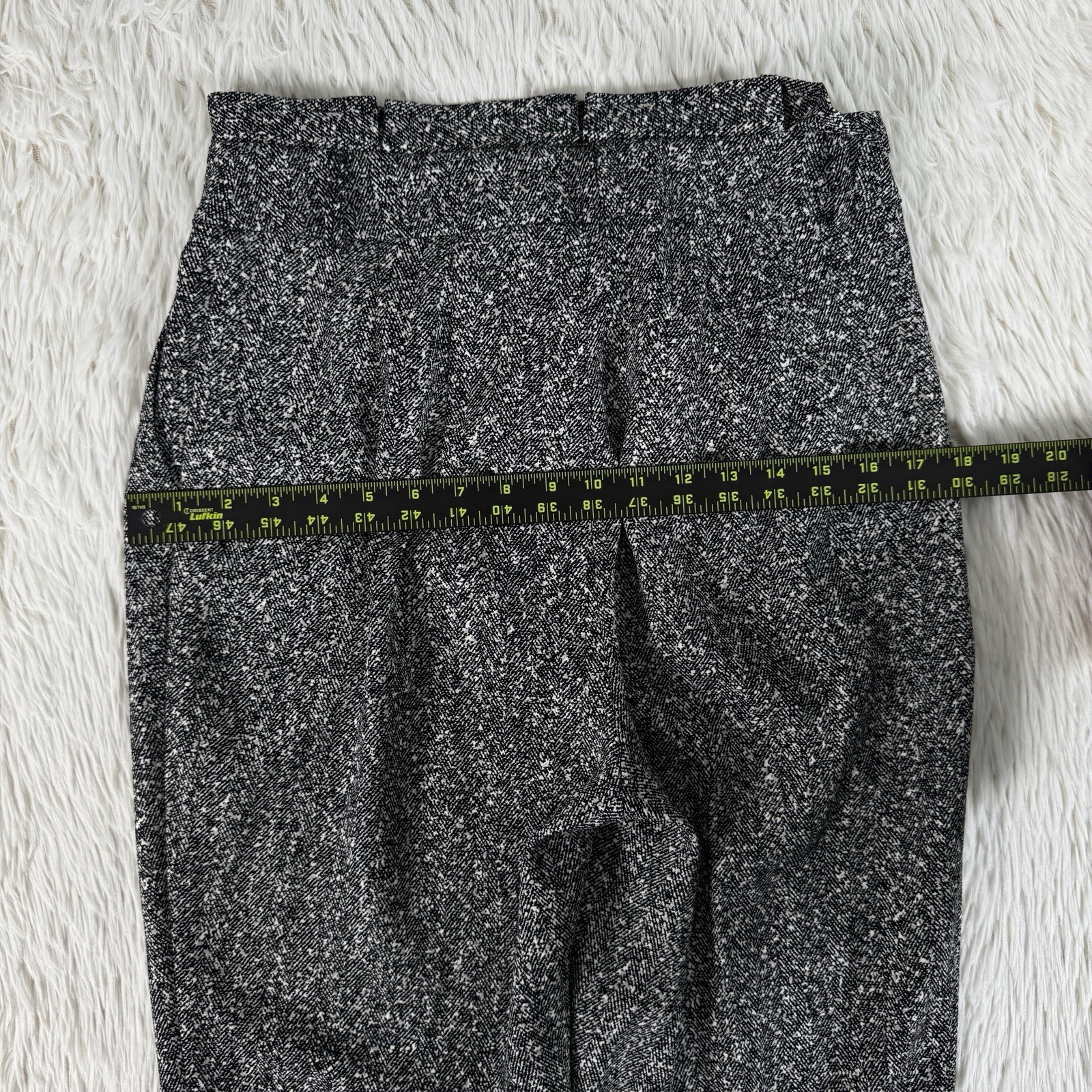 Express Black Salt & Pepper Pattern Super High-Rise Ankle Dress Pants Women’s 8L