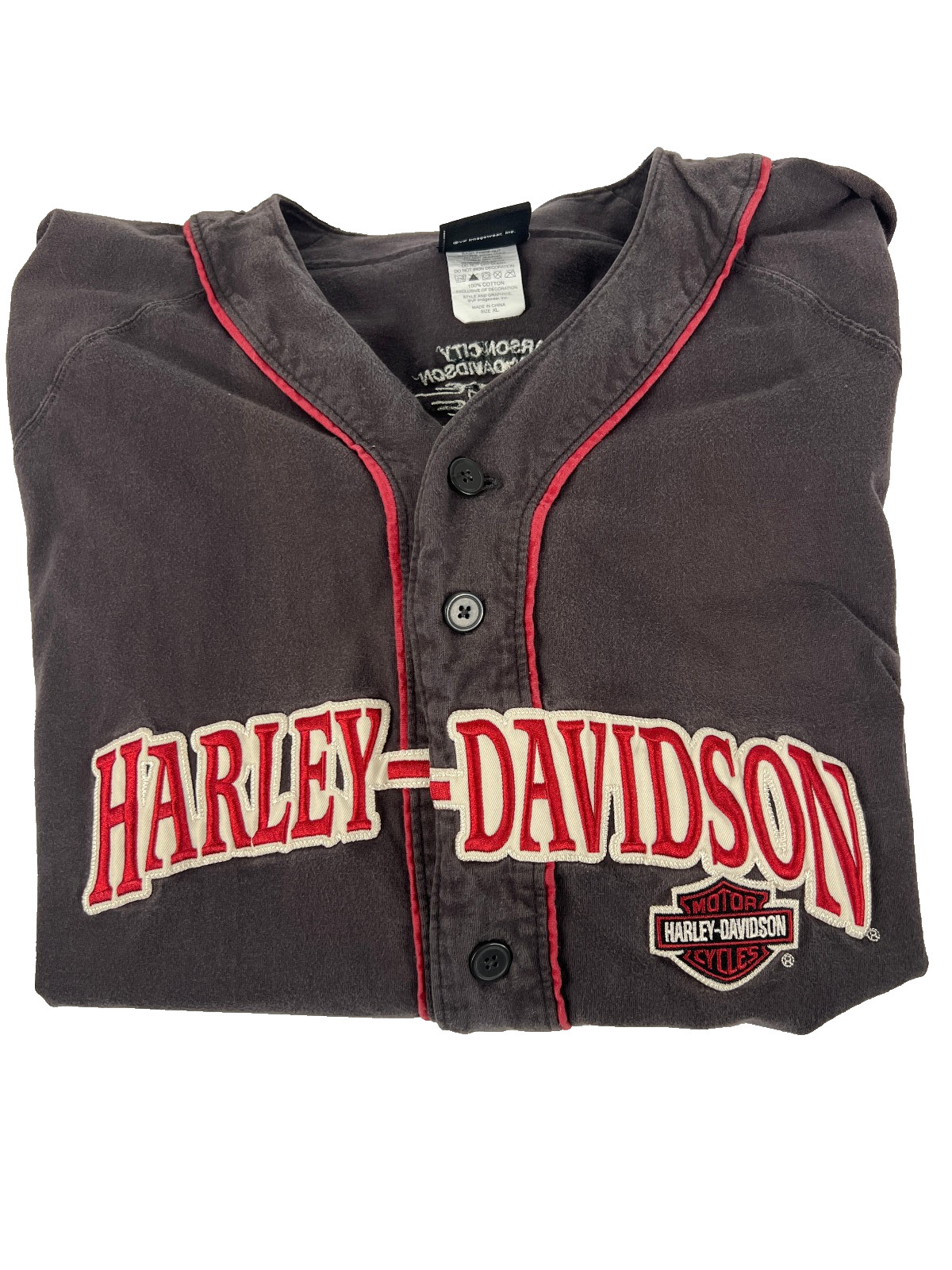Vintage Harley Davidson Baseball Jersey Style Shirt Men’s Size XL Carson City NV