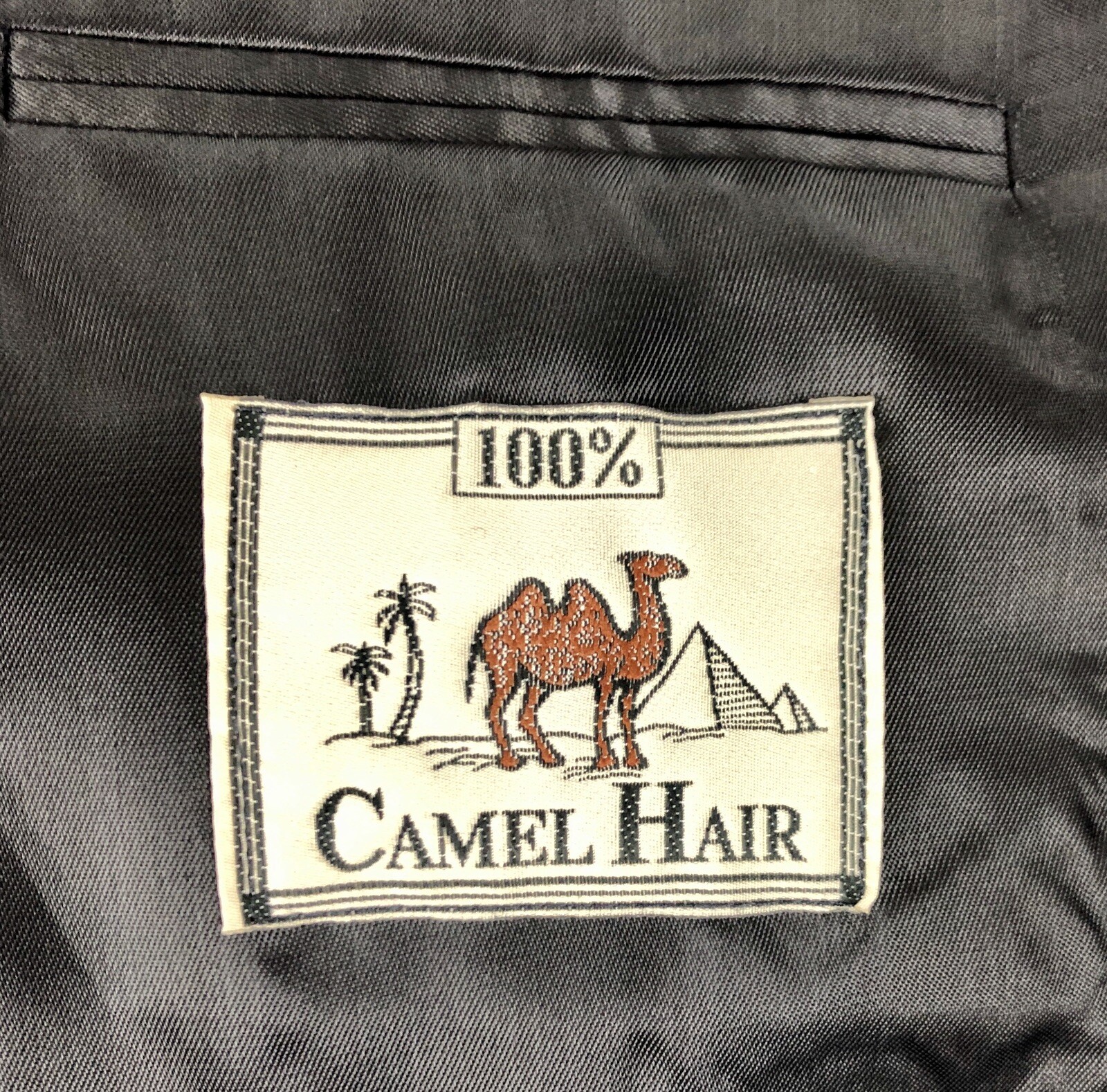 Tailors Row by Deansgate Men Jacket Blazer L 46 Black 100% Camel Hair Sport Coat