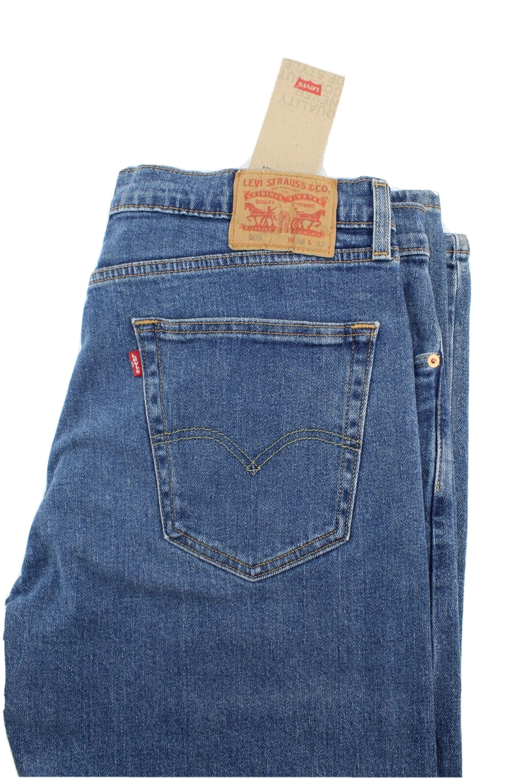 LEVI’S 505 Regular Size 38 x 32 Medium Wash Room At Thigh Men’s Jeans MSRP $69