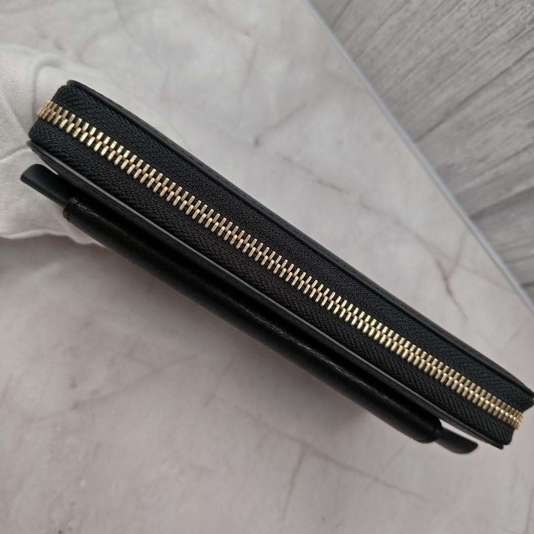 BALLY Bally Round Zip Long Wallet Black Rare