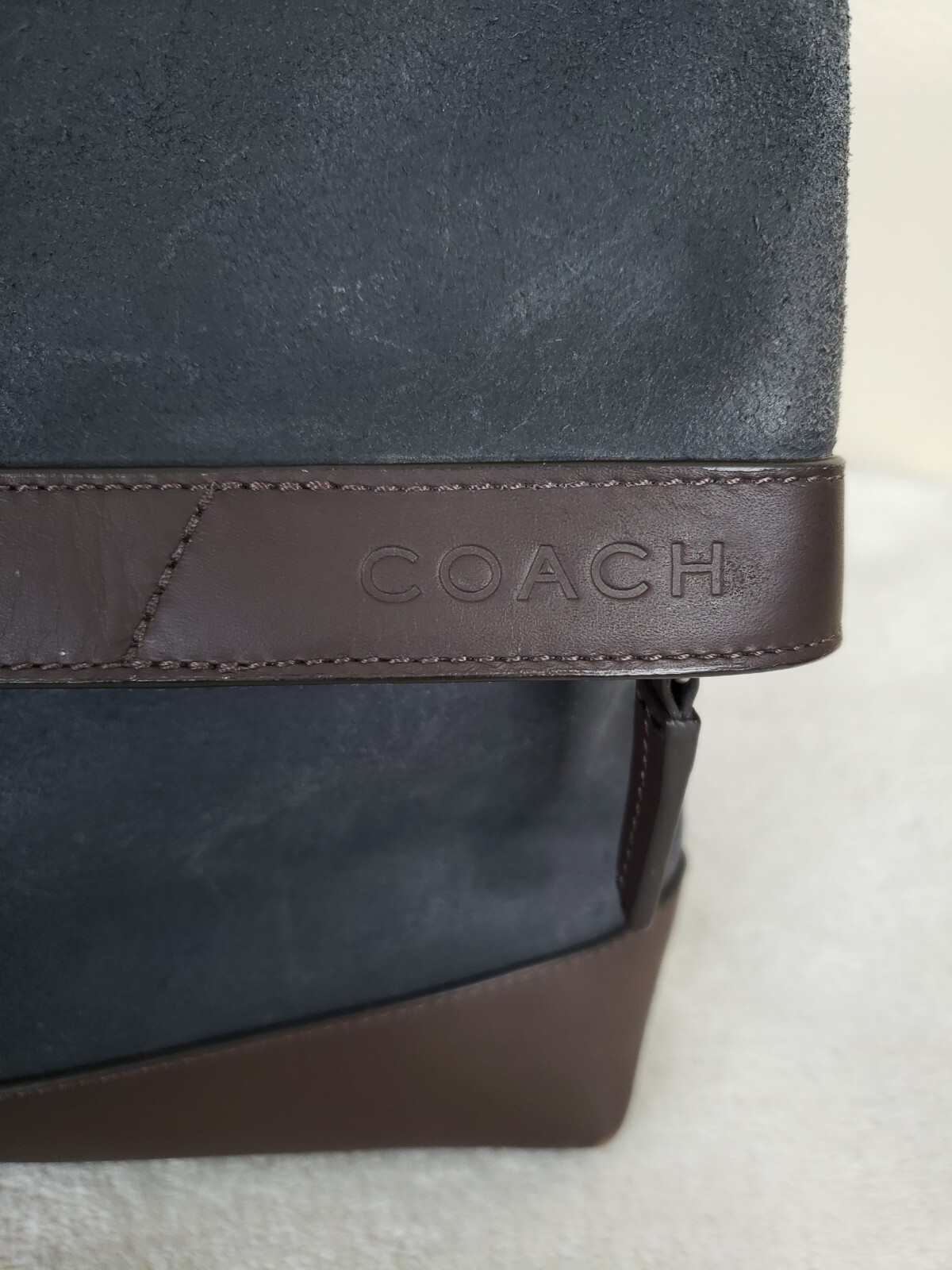 Coach Camden Navy Fold Over Tote Messenger Bag Mens or Ladies Leather