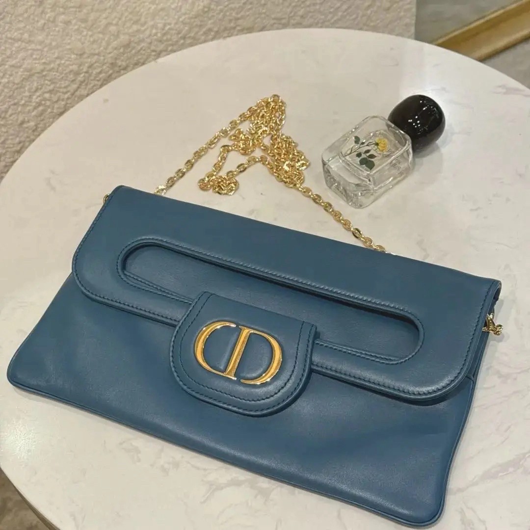 Dior Pre-Owned Authentic Crossbody Bag Blue 28*16 Free Tracked Shipping
