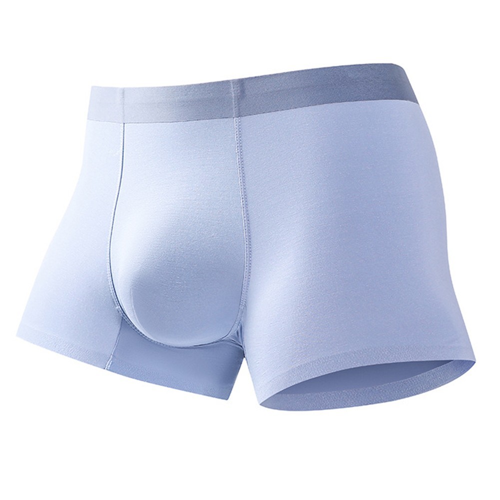 Seamless Breathable Men Boxer Briefs Underwear Solid Color Modal Spandex Blend