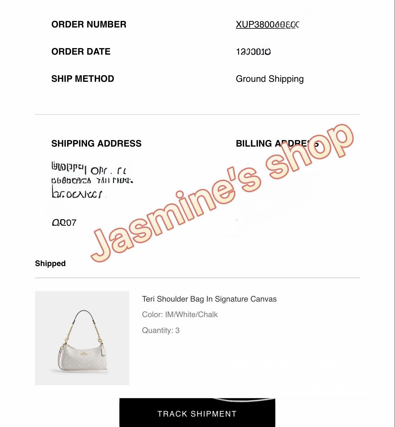 NWT Coach Teri Shoulder Bag In Signature Canvas CV933 Gold/White/Chalk