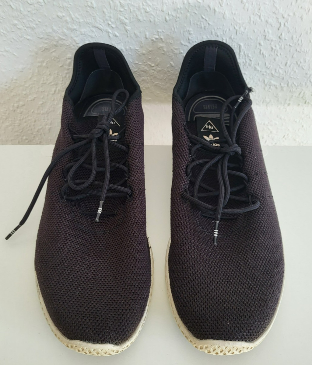 Adidas Pharrell Williams Tennis HU AQ1056 Shoes Sneakers Black Size 47 1/3