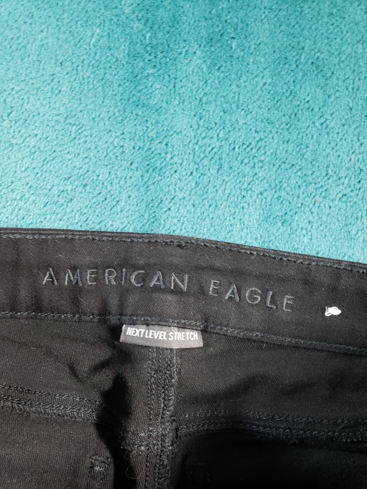 American Eagle Jeans Size 4 Extra Long Women Black Stretch Pant Mid Rise Jegging