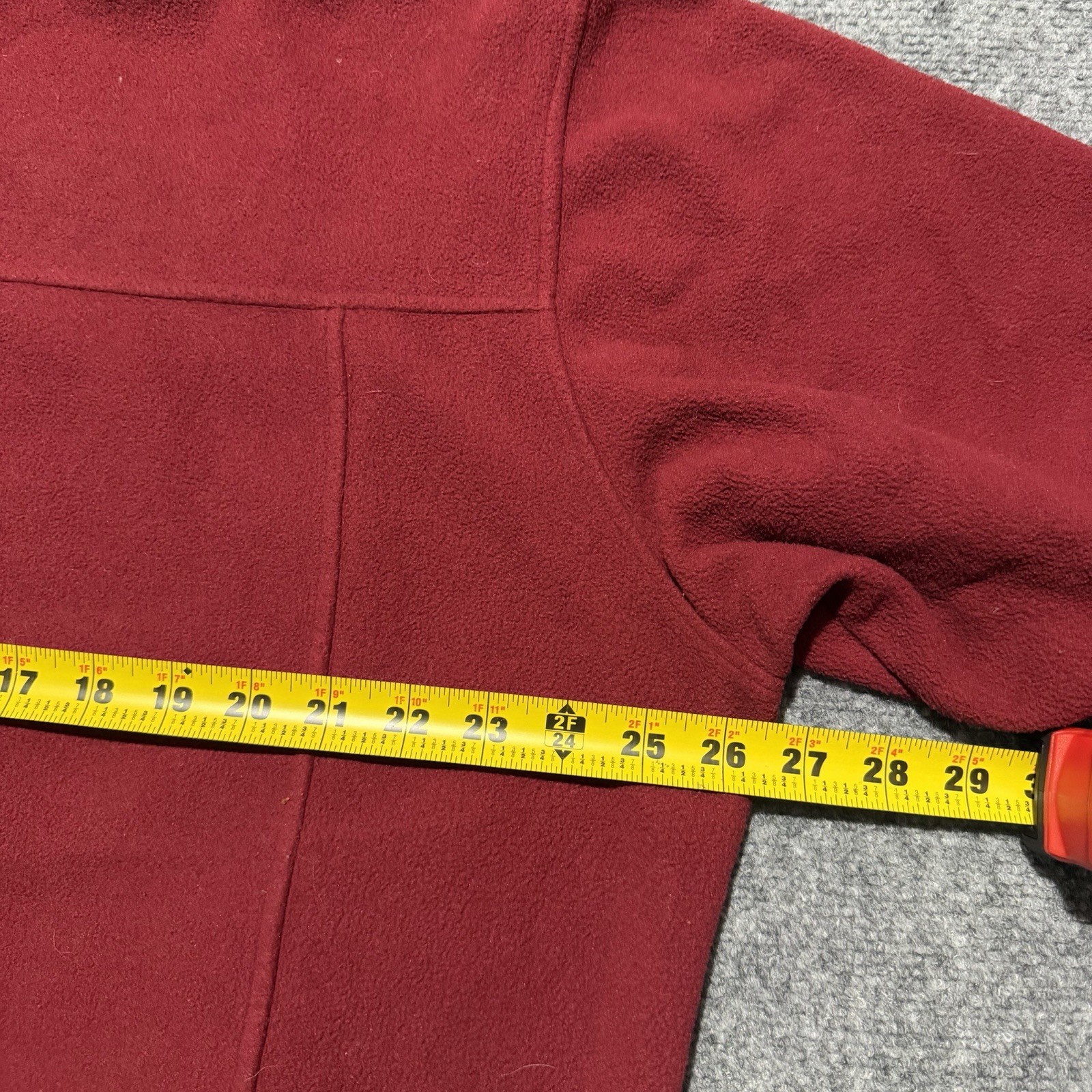 LL Bean Fleece Full Zip Jacket Mens L Regular Red Outdoor Casual Winter Sweater