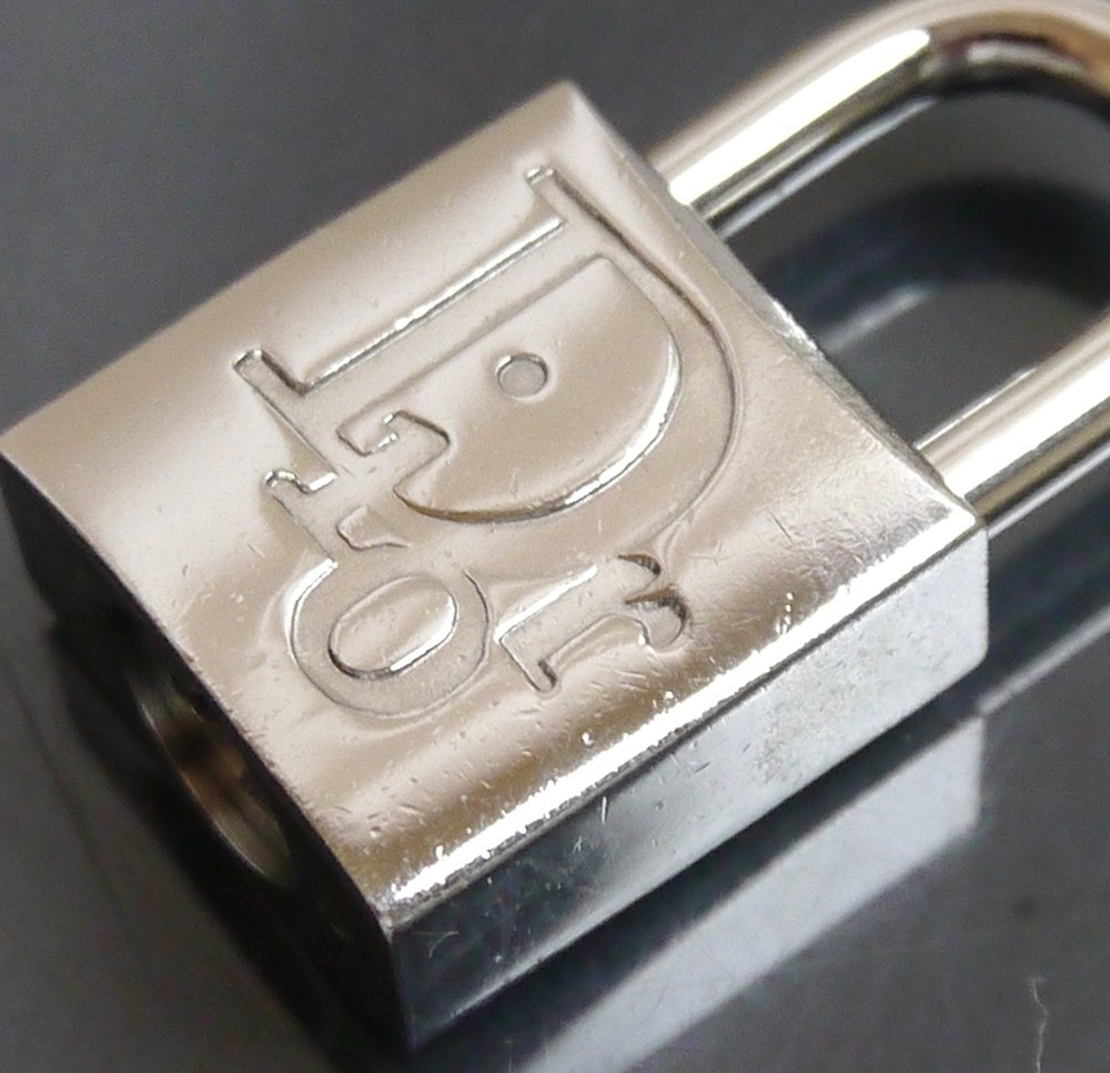 Authentic Christian Dior padlock Metallic #546