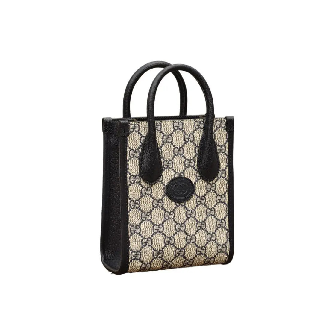 Gucci Vintage Logo Tote Bag Shopping Bag Shoulder Bag Unisex 6.2×2.7×7.8 in
