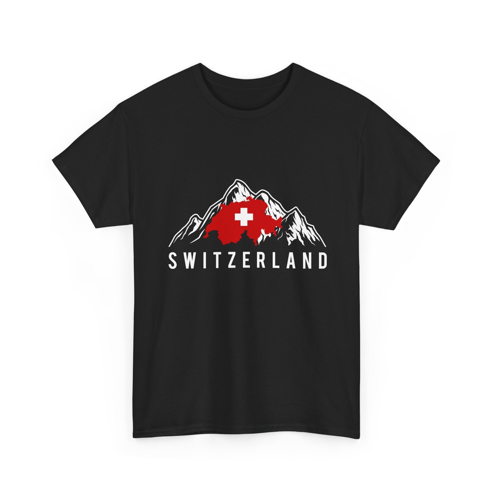 Switzerland T-Shirt, Swiss Alps Design, Swiss Map Tee, Switzerland Souvenir