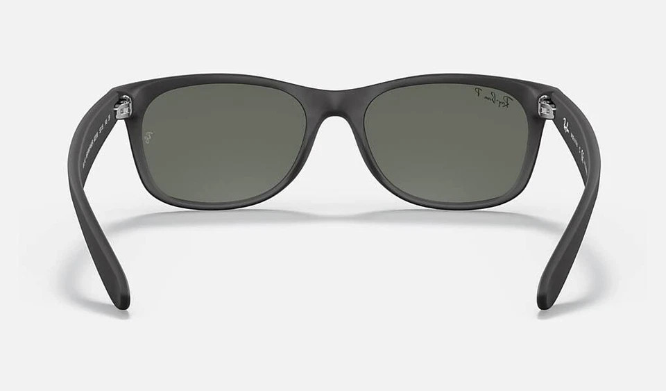 Ray-Ban New Wayfarer Classic Matte Rubber Black Polarized 52 mm Sunglasses