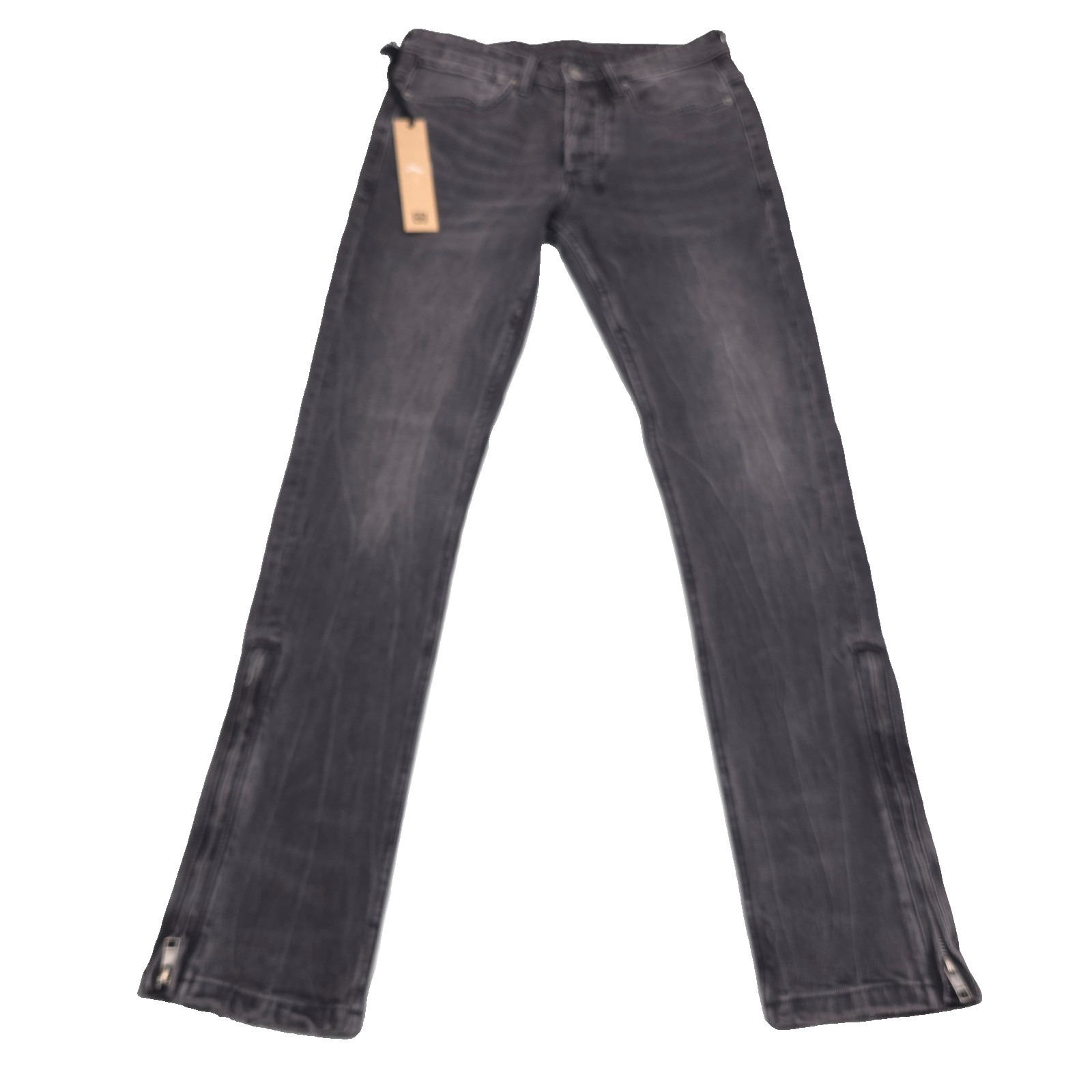 $240 Ksubi Van Winkle Chamber Black Zipped Skinny Jeans Mens Size 29