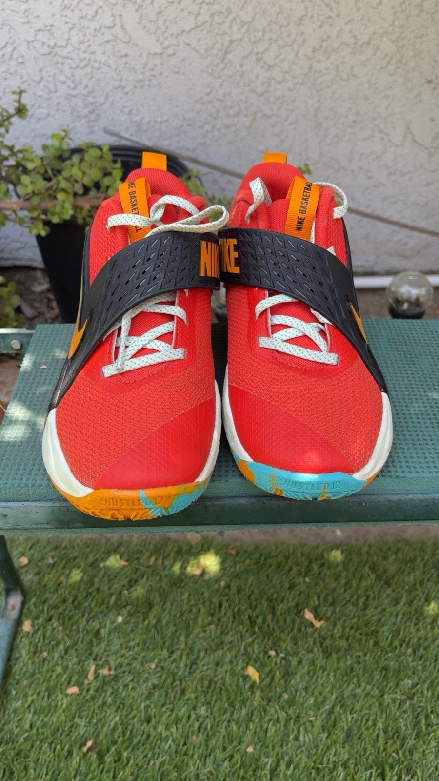 Nike Team Hustle D 12 GS Picante Red Kids Youth Basketball Shoes HF6279-601