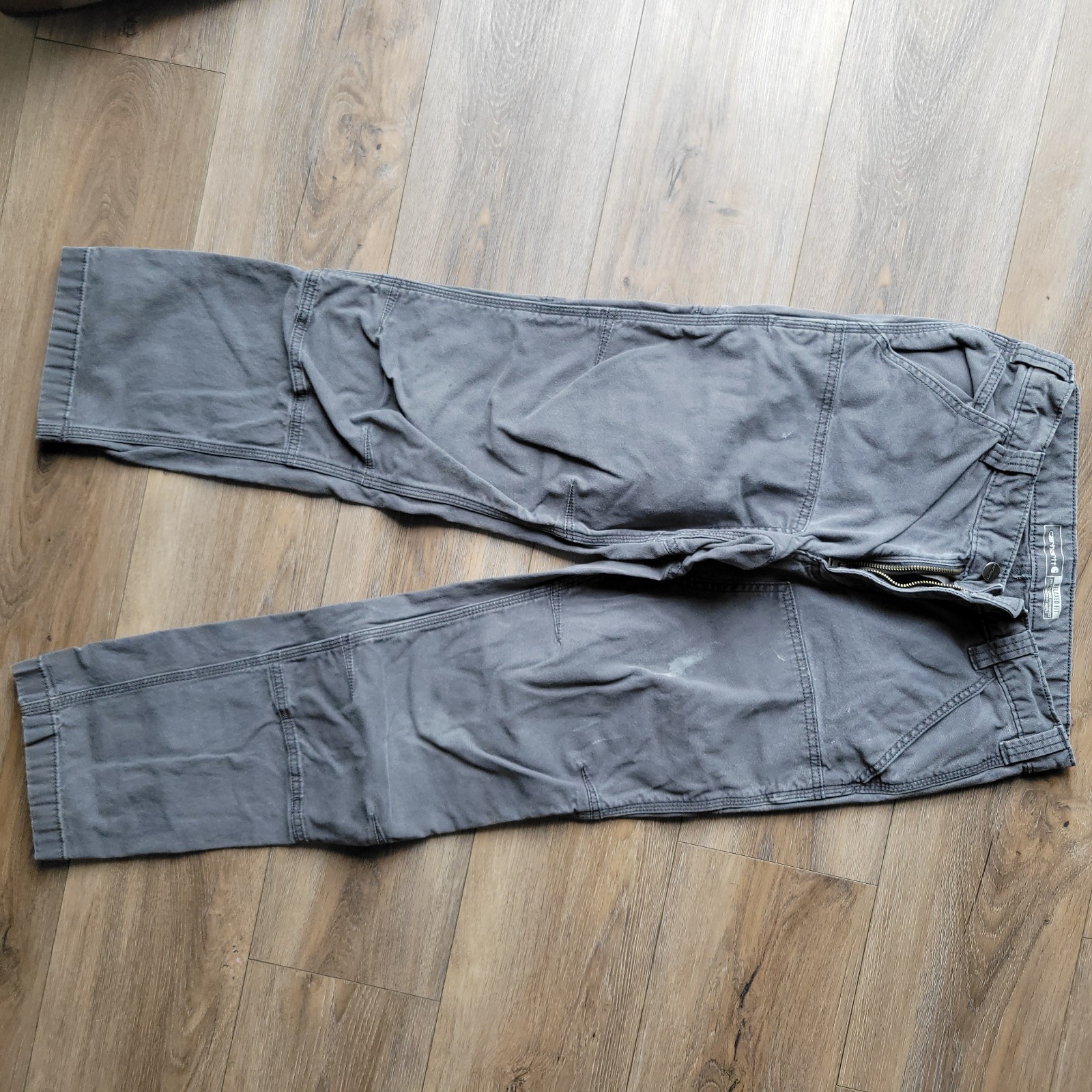 boundle of 2 B11 Relaxed Fit Gray Cotton Canvas Cargo Work Pants Mens 30