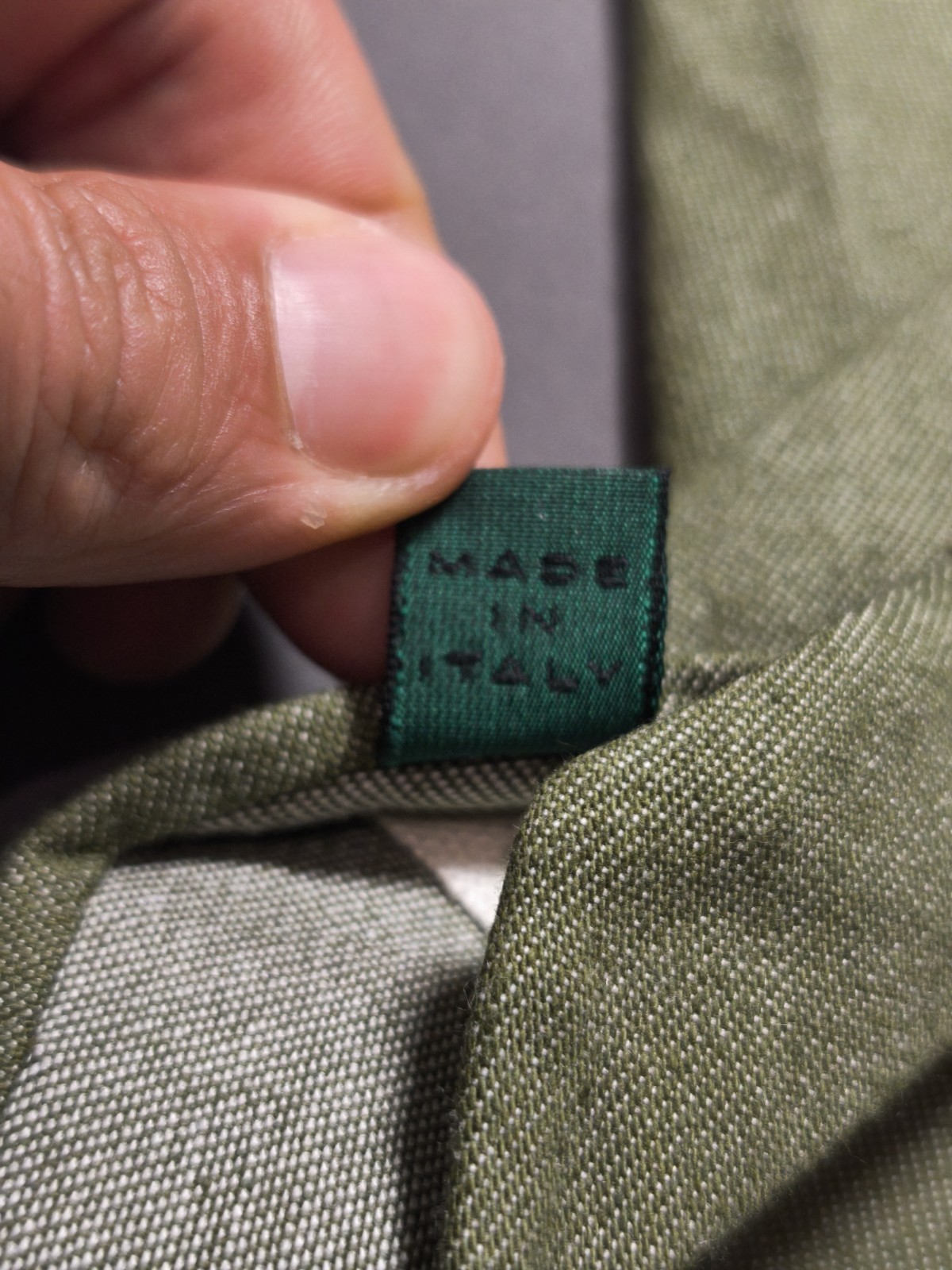 A. Di Capua Napoli – Khaki Solid Color Cotton Tailored Tie