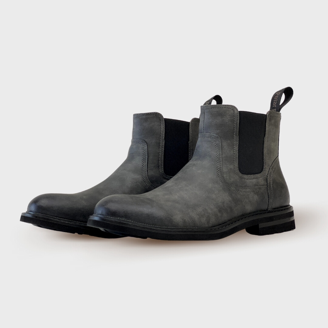 Polar Fox Rambler Style Western Chelsea Boots Distressed Vegan Leather Shoes