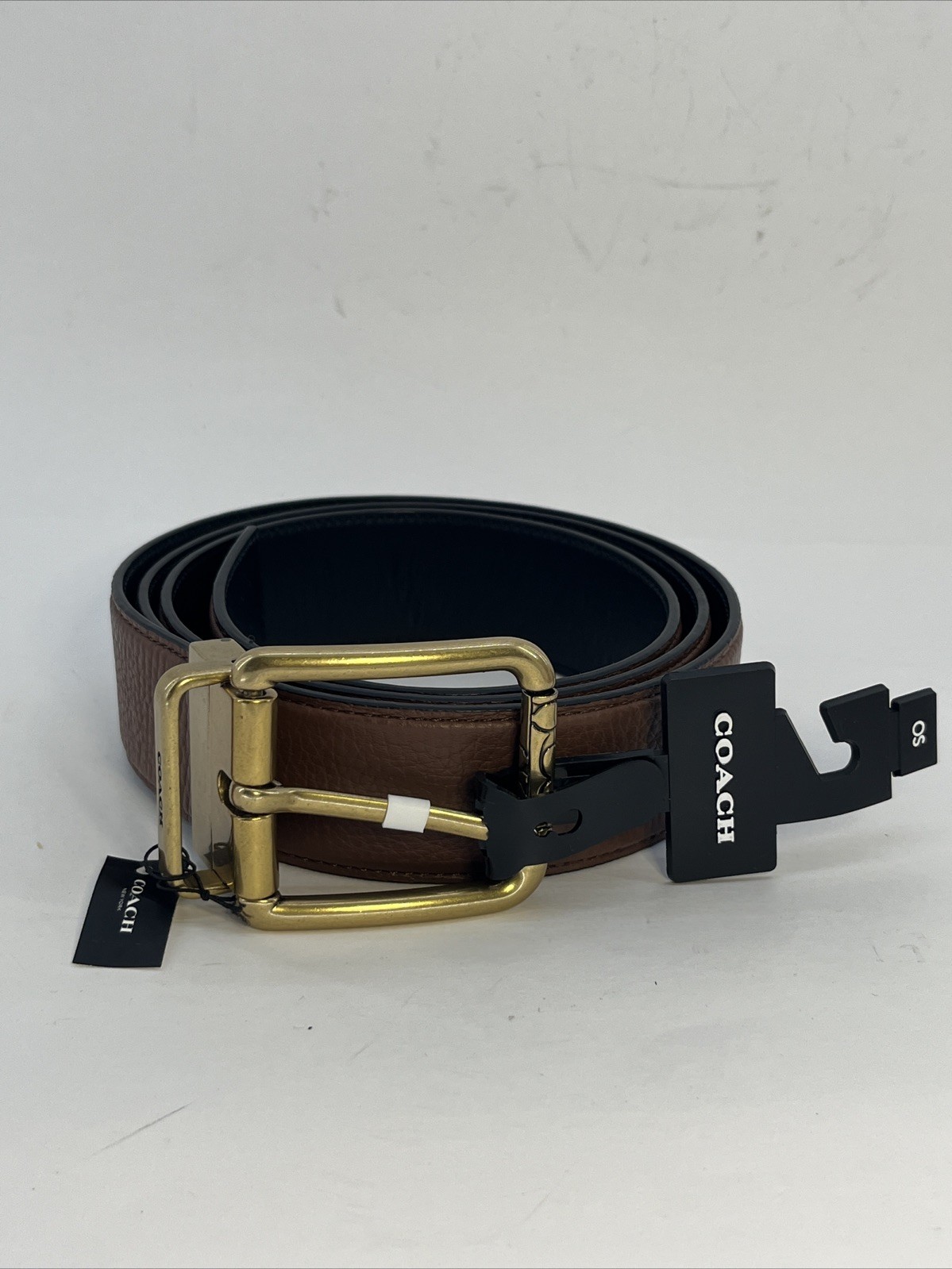 Coach Men’s Belt NWT 47” Length 38 Sig C BRND LTH BL 91307 ABFD2