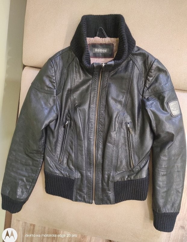 Women Baldinini jacket black leather 34/XS/42 #5H4D