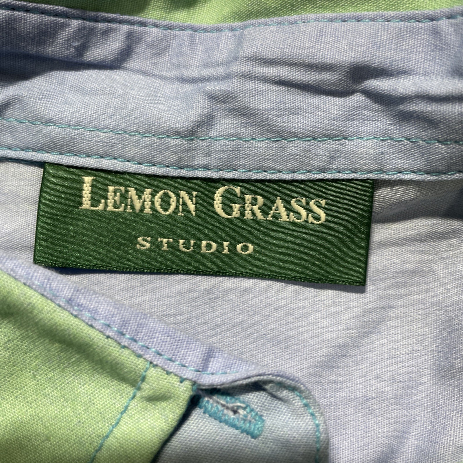 New with tags Lemongrass Studio Ombre Stripe Shirt Large 100% Cotton