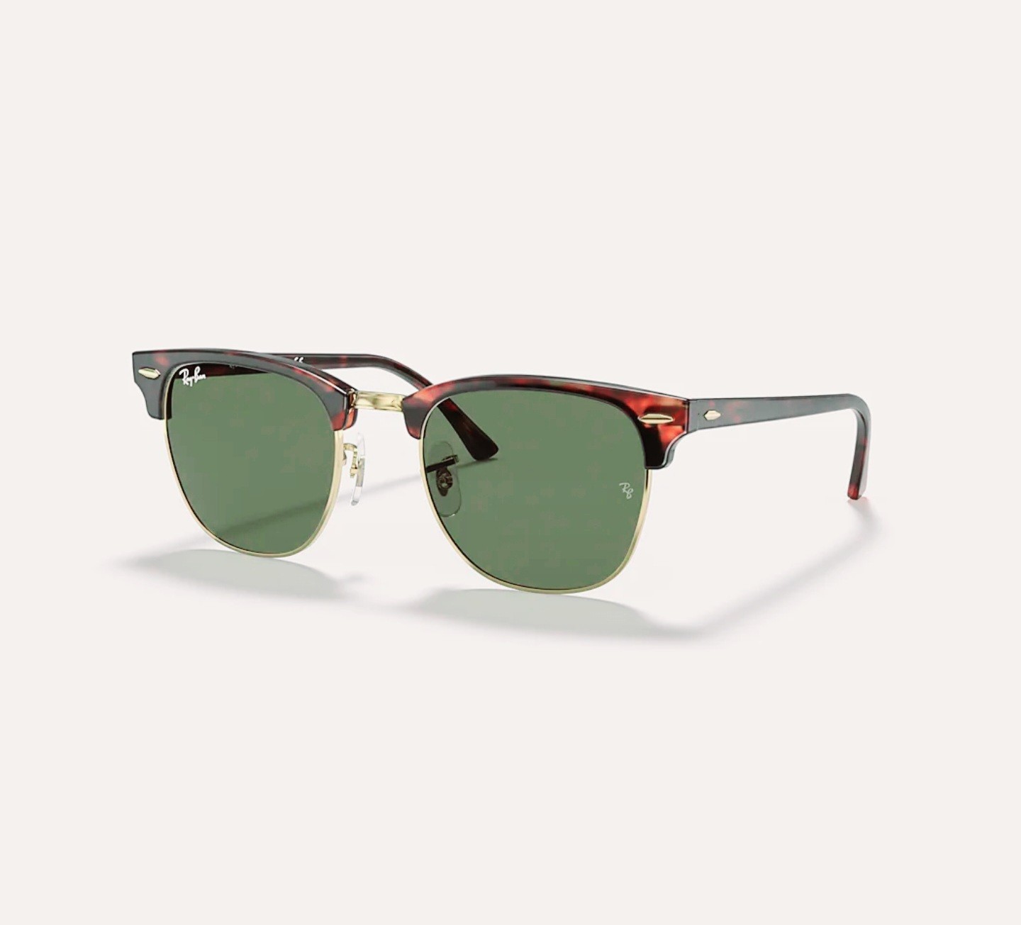 Ray-Ban ClubMaster RB3016 Tortoiseshell/Gold Green Lenses Unisex Sunglasses