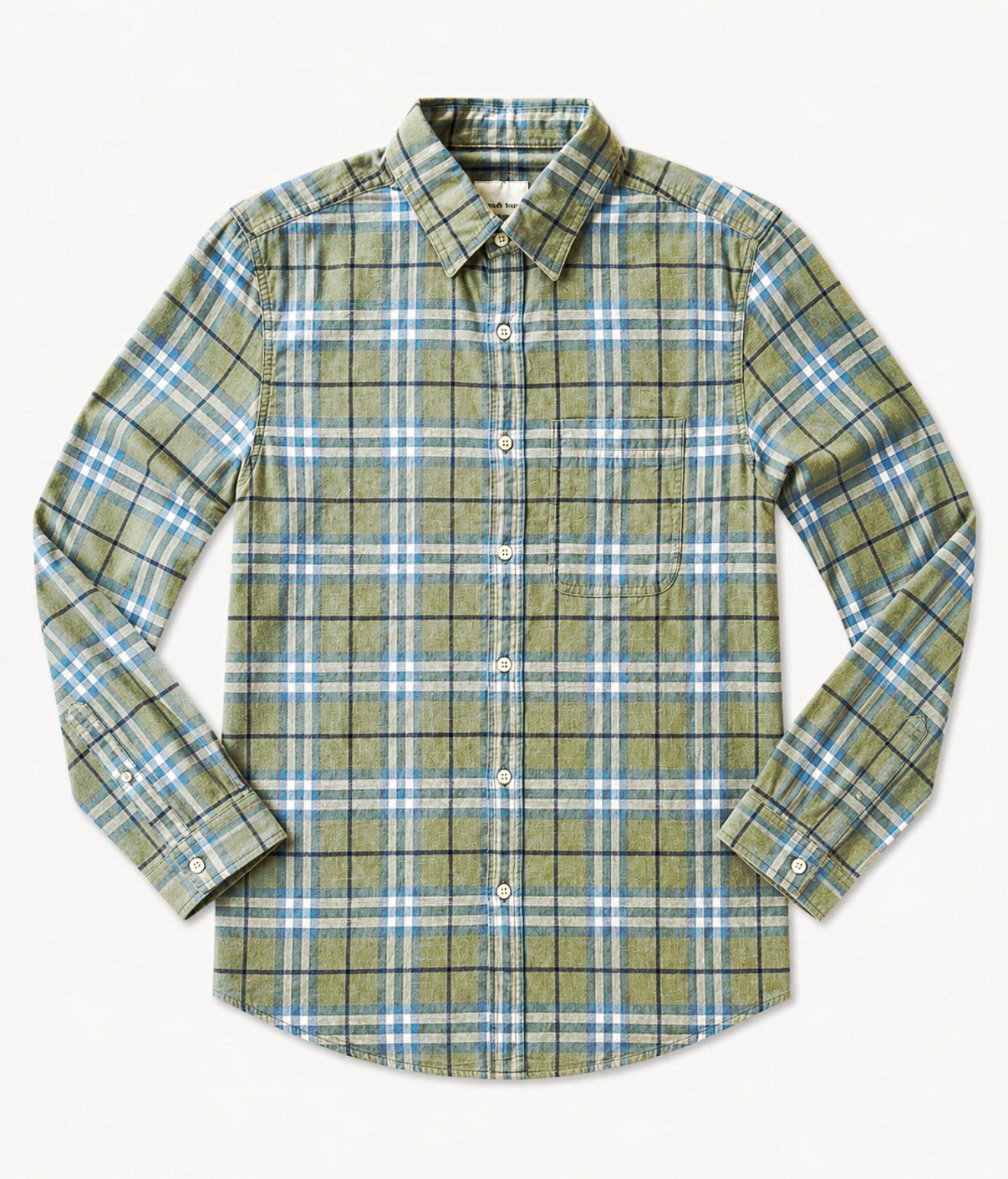 American Eagle Plaid Flannel Button-Up Shirt Long Sleeve Men’s M Green