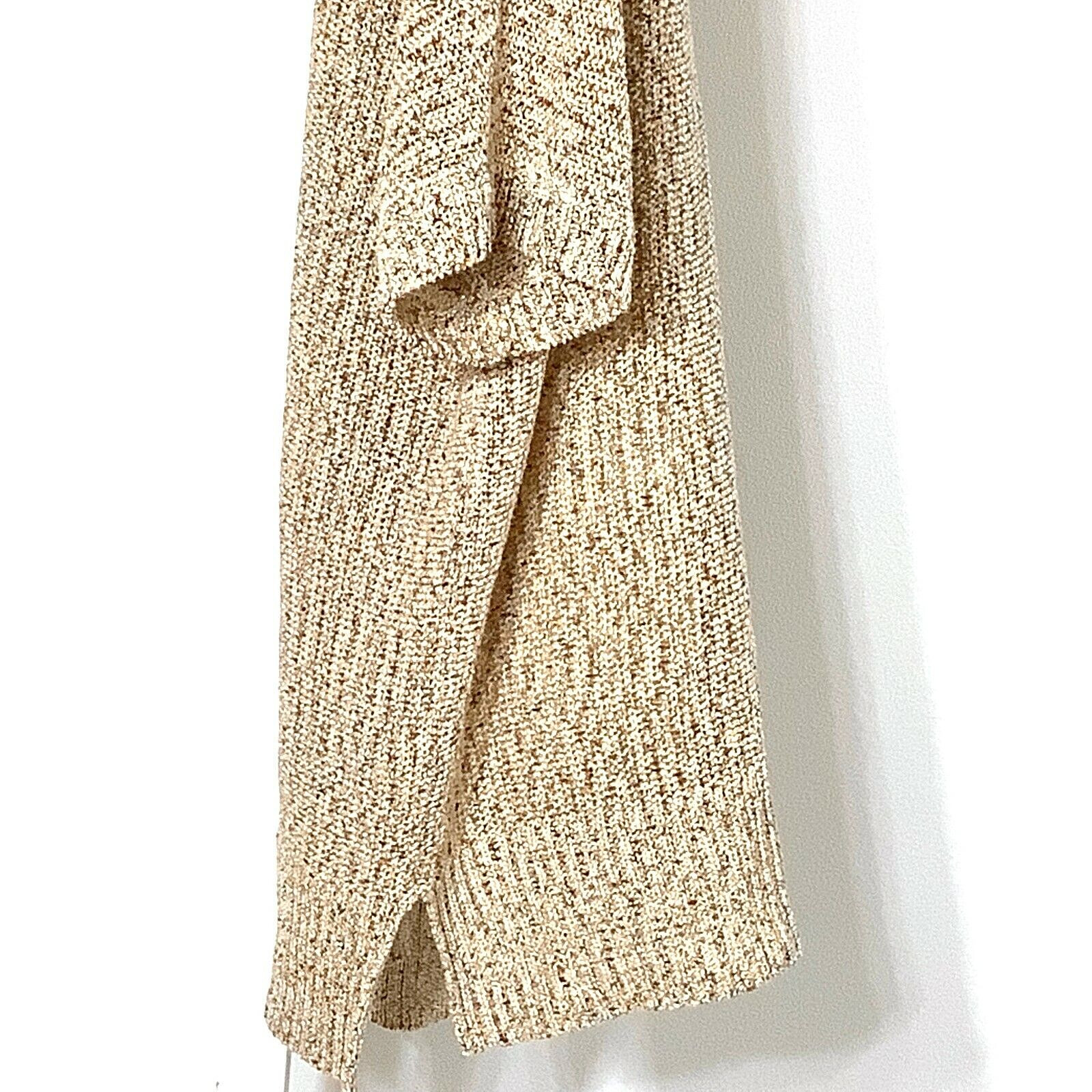 NEW Lane Bryant Open Front Cardigan Sweater Womens Sz 14/16 Gold Tan Brown Beige