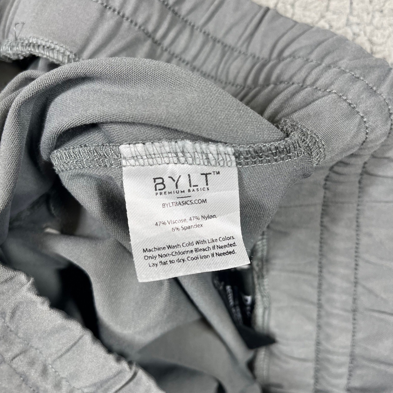 BYLT Premium Basics Active Jogger Mens Medium Grey Stretch Tapered Sweatpants