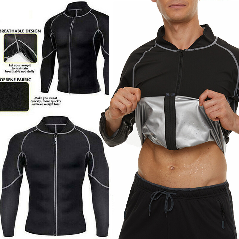 Heavy Sauna Suit Sweat Exercise Gym Men Shaper Suit Fitness Weight Loss Anti-Rip