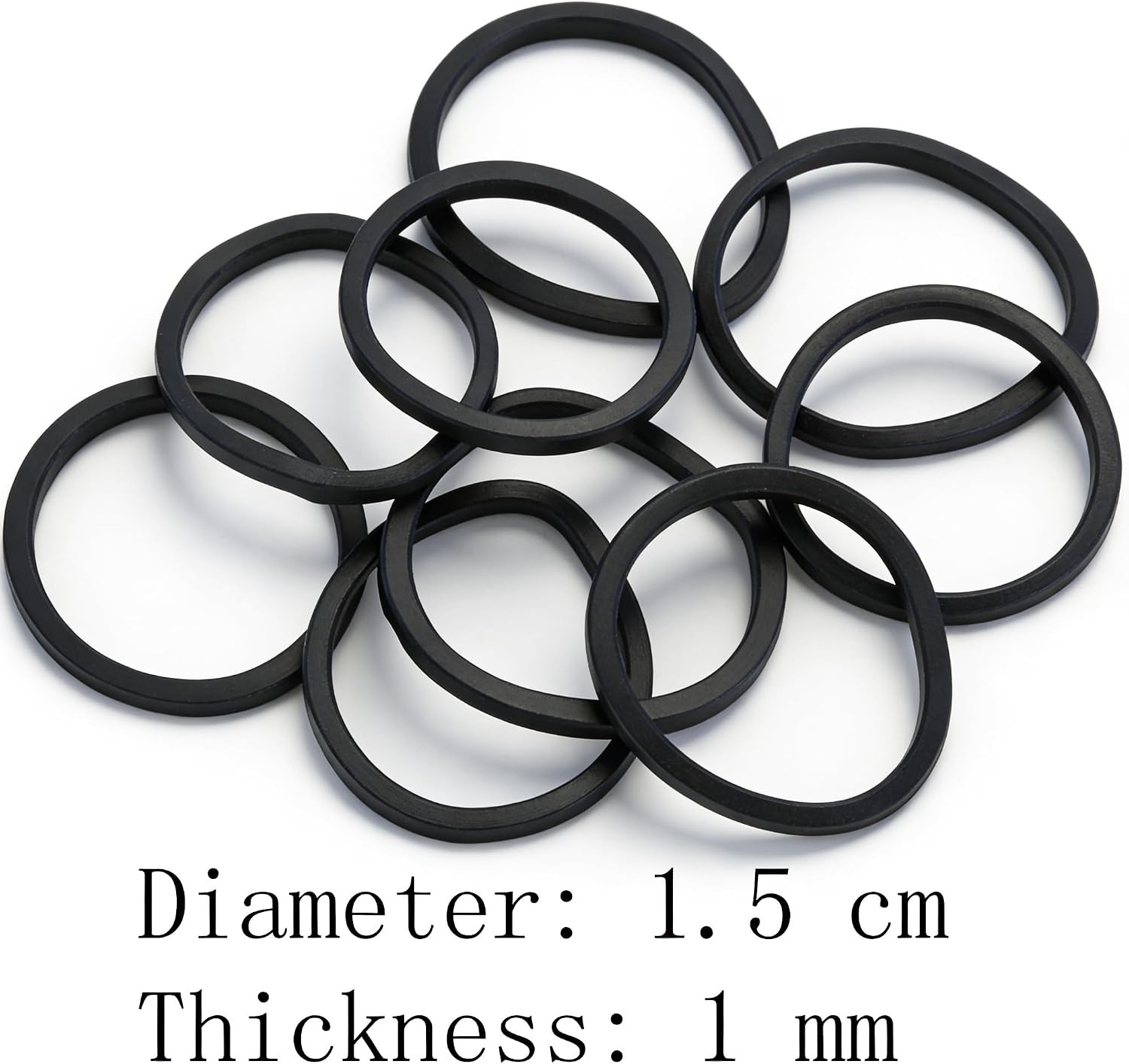 black Elastic Hair Bands， 500pcs Mini Rubber Bands with a box Soft Elastic Bands
