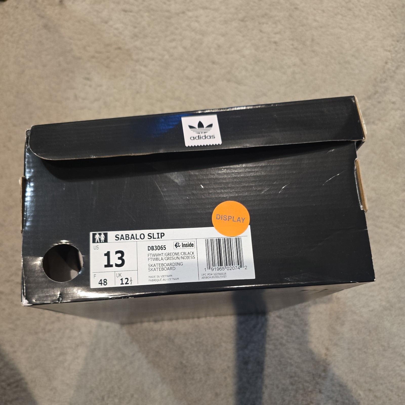 Adidas Sabalo Slip Size 13 WHITE DB3065