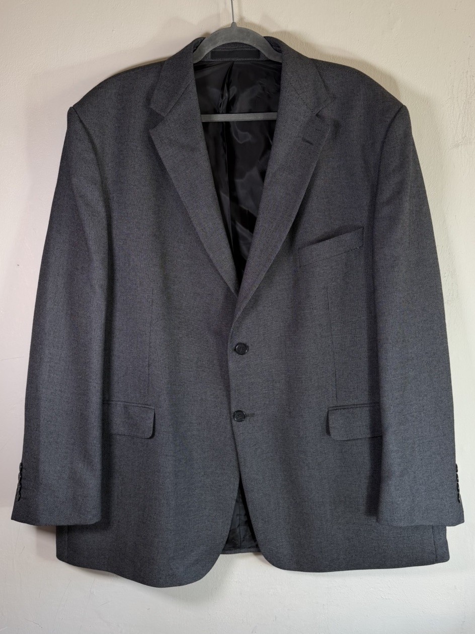 M&S Men’s Tailoring Soft Touch Blazer Jacket 48” Chest Medium Woven Charcoal