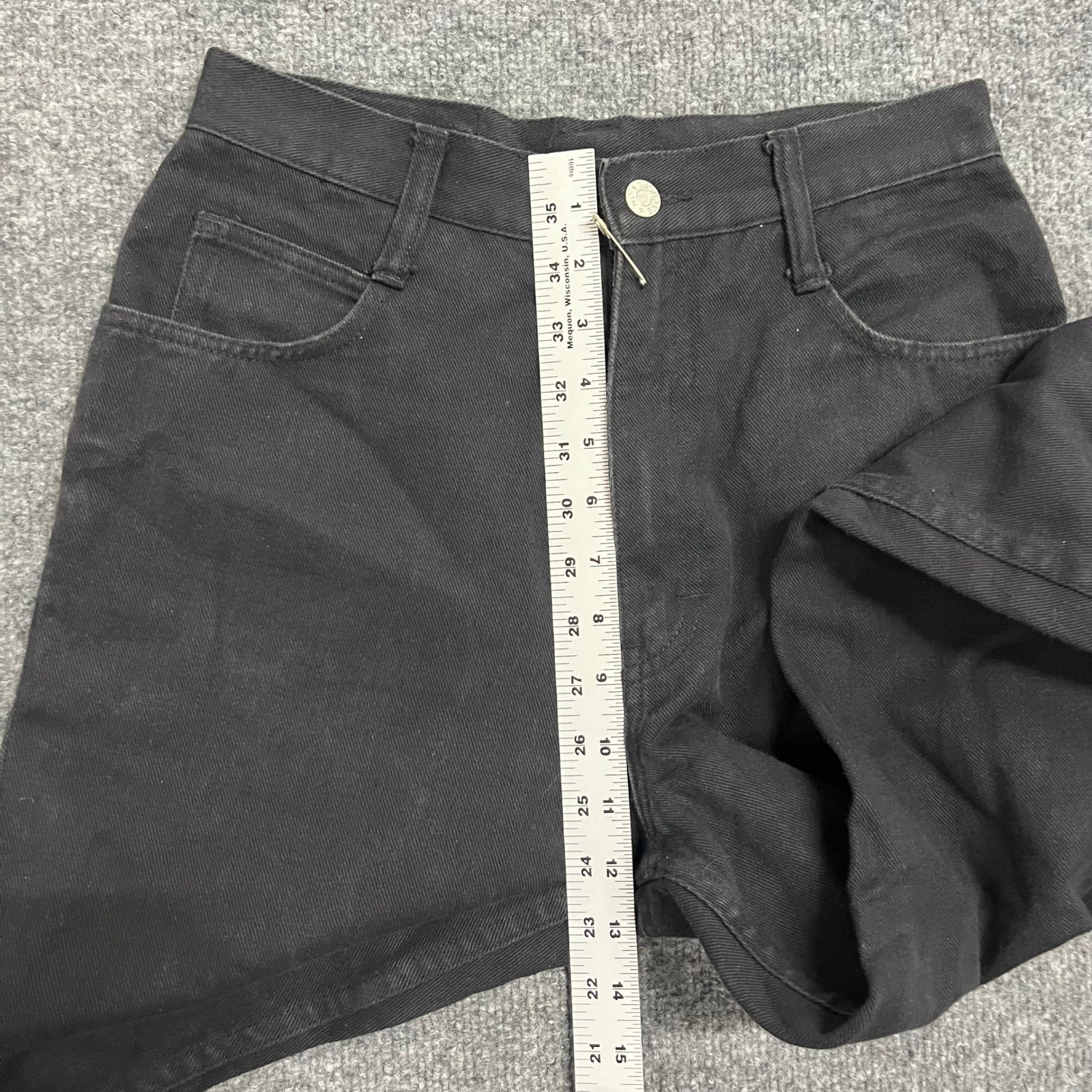 No Excuses Jeans Womens Size 9 Black Cotton High Waisted Straight Leg Vintage