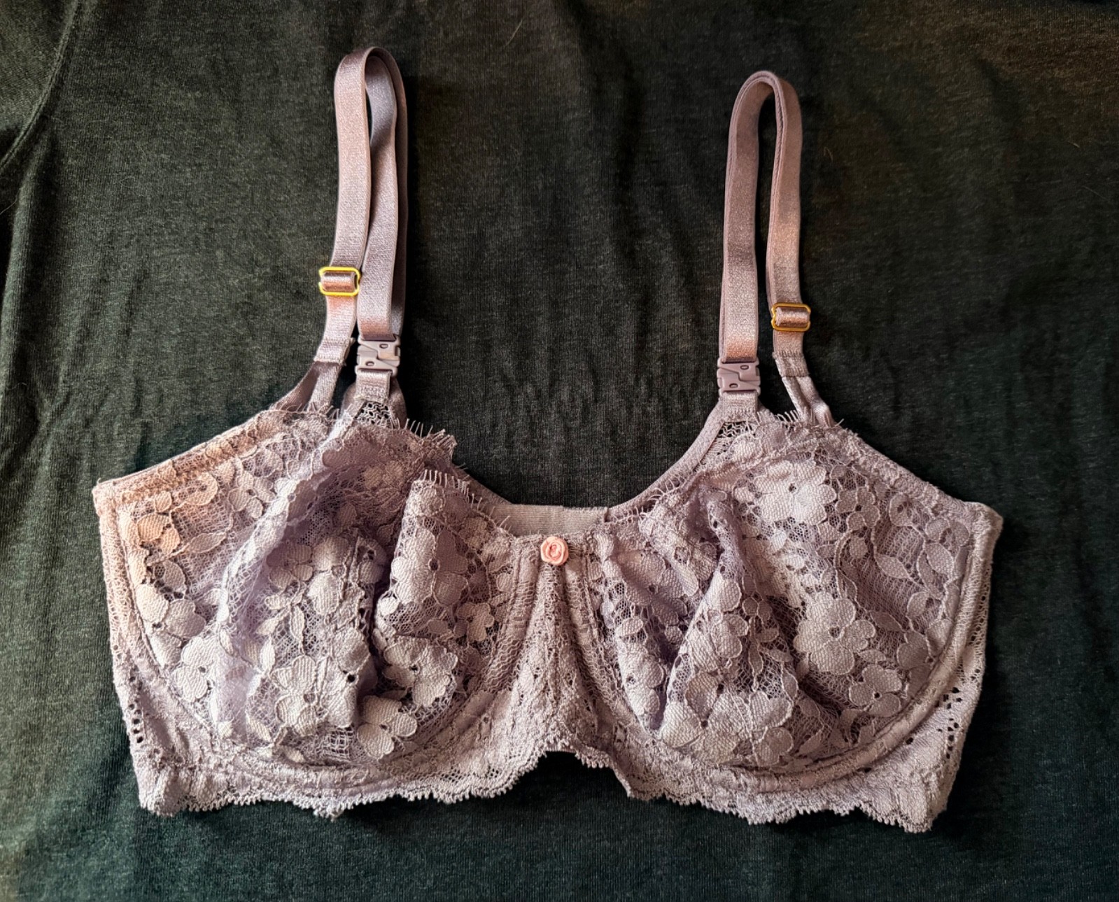 Dream Angels Wicked Unlined Lace Balconette Bra 32DD 2 Pack
