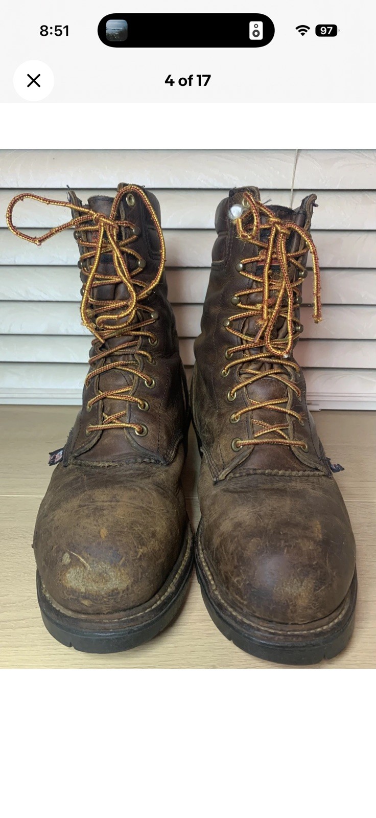 Thorogood 804-3550 Men’s 9″ WP Leather Logger Steel Safety Work Boot Size 10 D