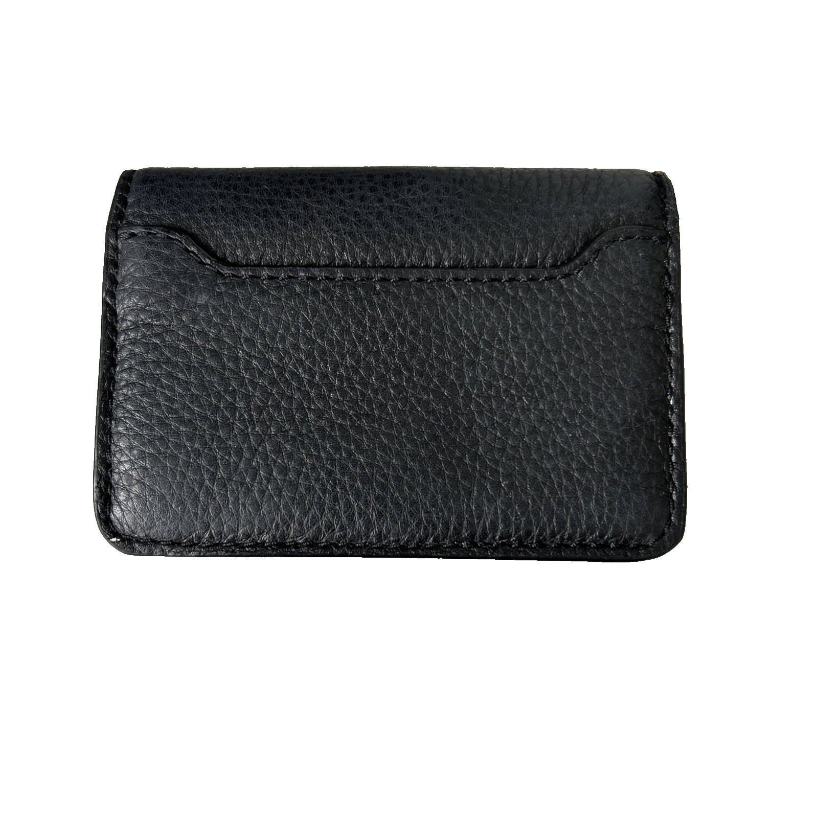 Marc Jacobs Card Case/Cardholder Black Leather Unisex 4.3″ x 3″ Snap Button