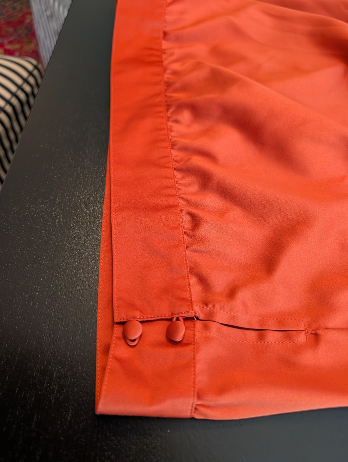 The Limited Orange Short Sleeve Button Accent Scoop Neck Blouse XS