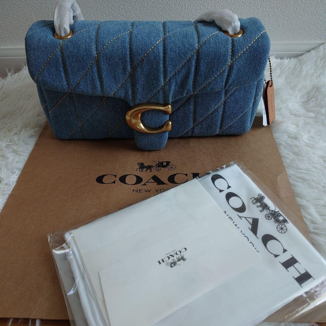 Brand New COACH Denim Quilted 26 Shoulder Bag CR704