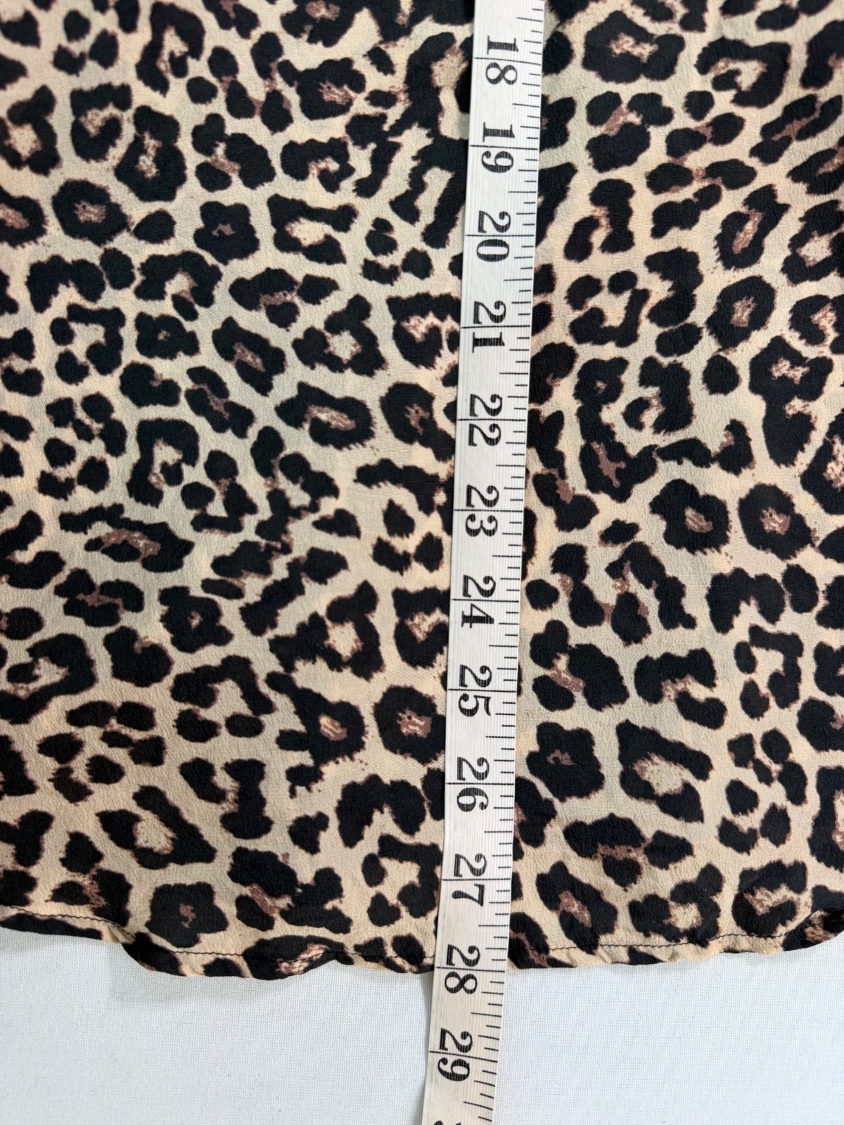 Johnny Was Diedre Tassel Yoke Blouse Embroidered Leopard Print Size X-Large