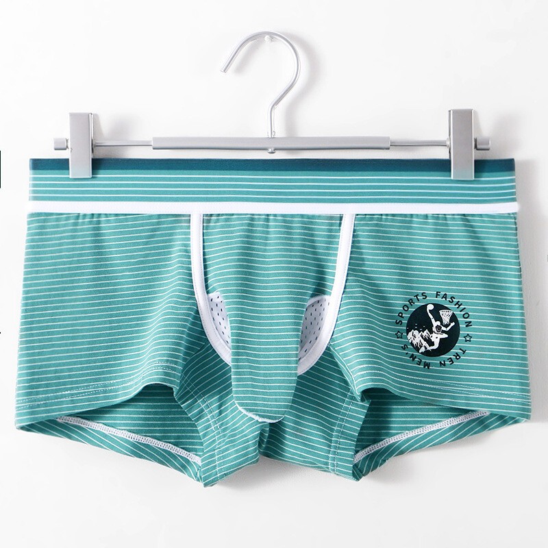 Men’s Underwear Mesh Breathable U Pouch Cotton Panties Elephant Nose Boxer Trunk