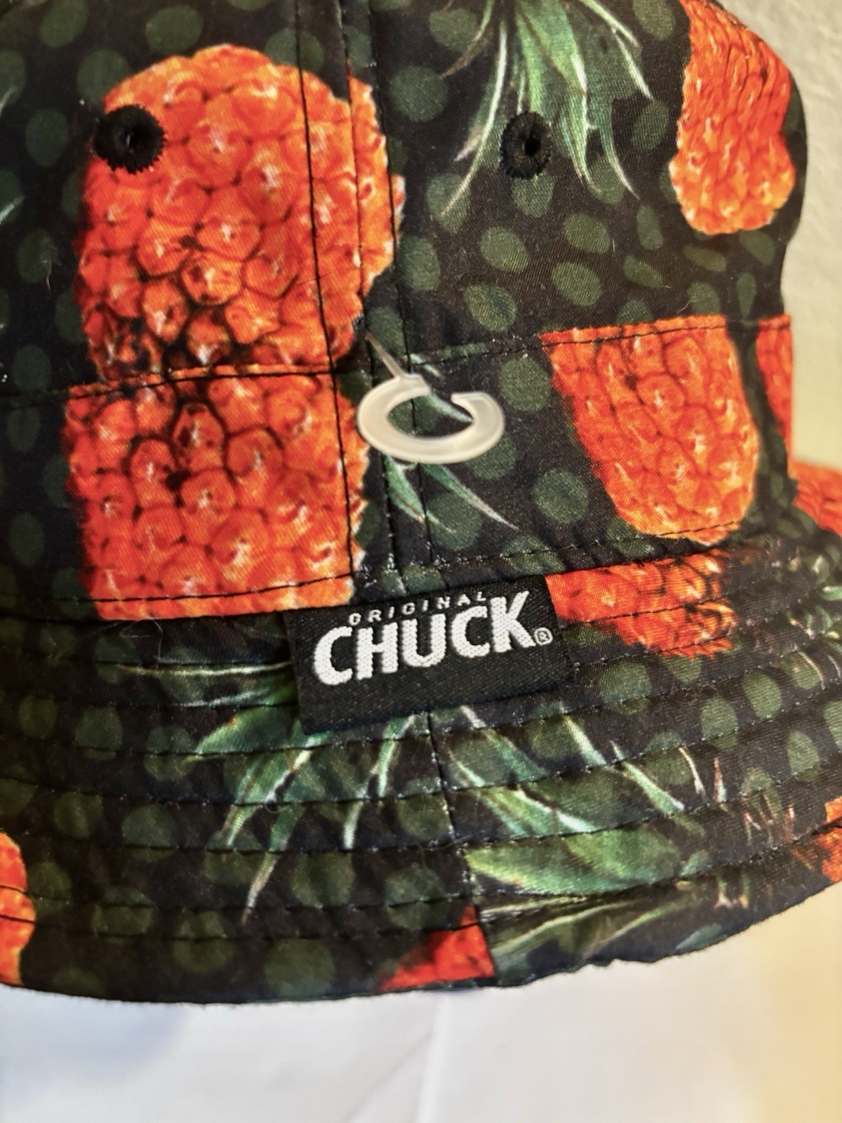 Tropical Bucket Hat Original Chuck Pineapple Palm Print Vibrant One Size Unisex