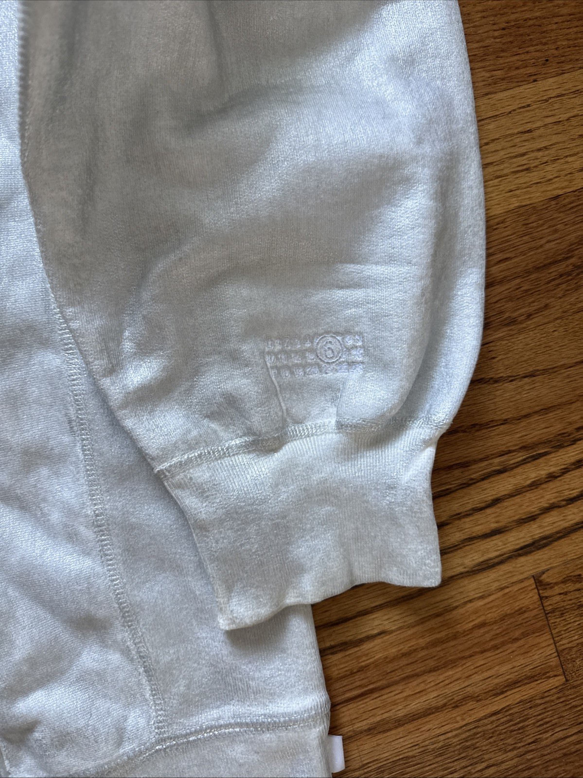Supreme MM6 Maison Margiela Foil Box Logo Hooded Sweatshirt White Size XL C22