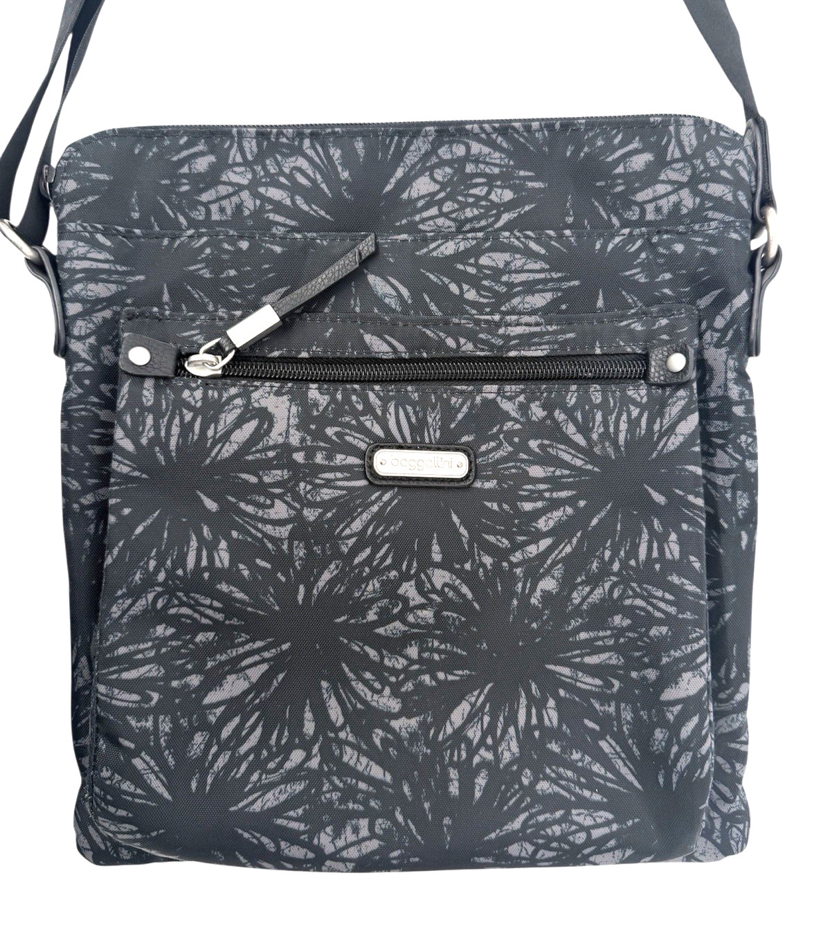Baggallini Go Bagg Midnight Blossom Lightweight Crossbody Bag Adjustable Strap