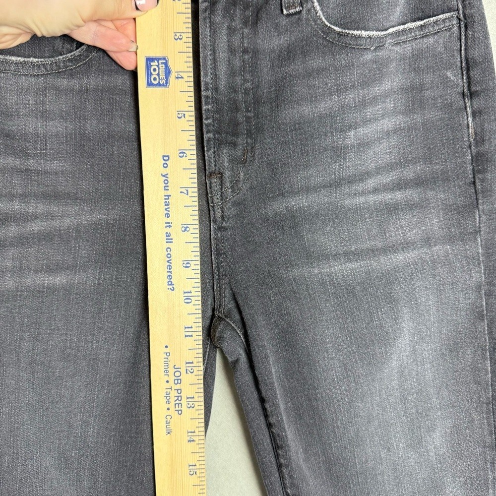 Edwin Bree Slim Straight Raw Hem Jeans Black Women’s Size 26