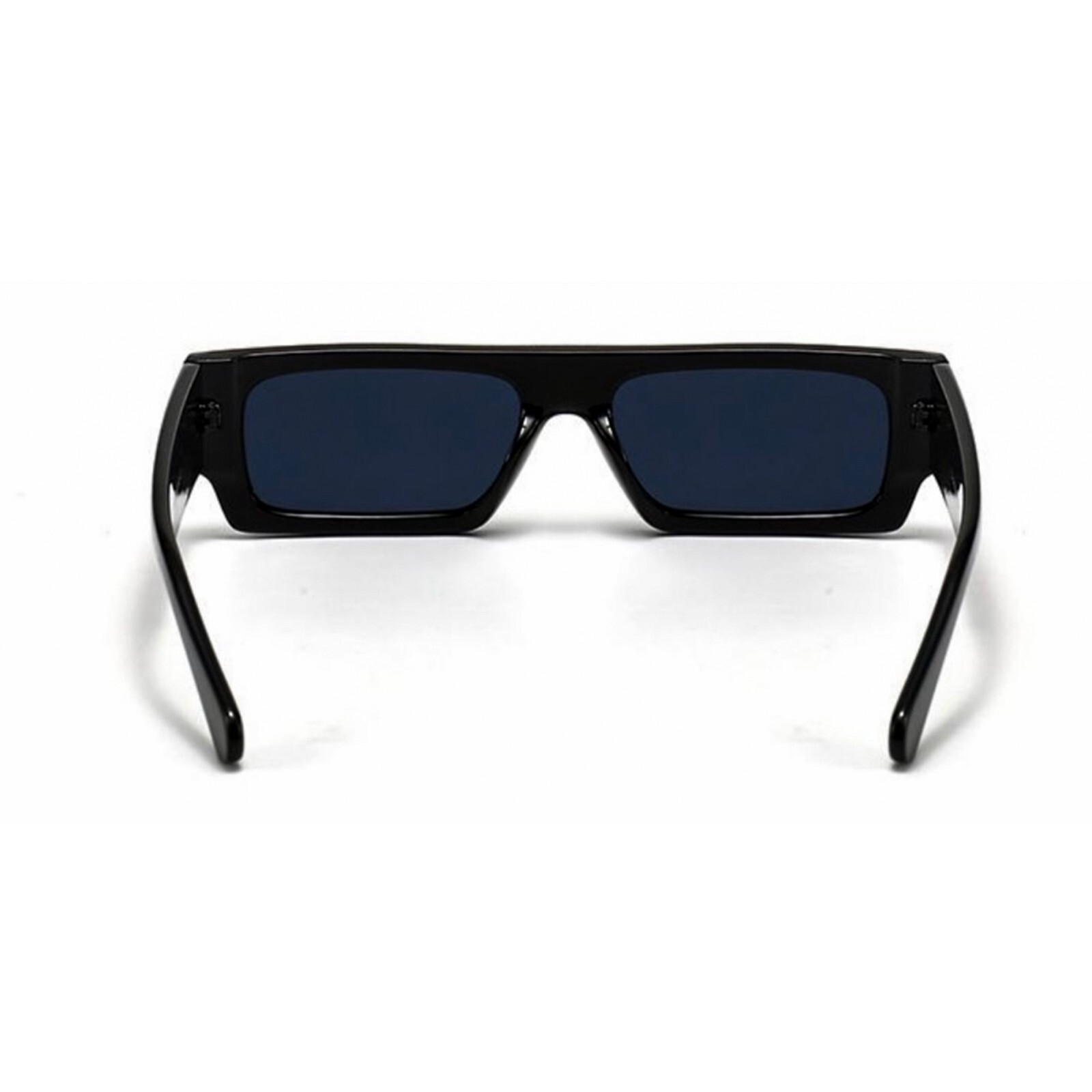 Original OG Rectangular Narrow Dark Black Frame Black Square Shades Sunglasses